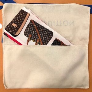 Louis Vuitton Purse / Hair Silk Scarf - Tribute to Bandeau Pattern - Beige / Red